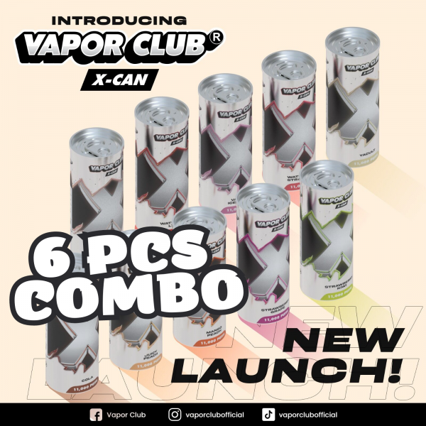 6 X VAPOR CLUB XCAN 11000 DISPOSABLE BUNDLE